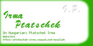 irma ptatschek business card